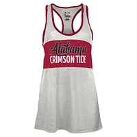 Women's Pressbox White/Crimson Alabama Crimson Tide Tracy Racerback Tank Top