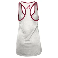 Women's Pressbox White/Crimson Alabama Crimson Tide Tracy Racerback Tank Top