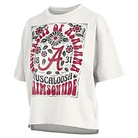 Women's Pressbox White Alabama Crimson Tide Harmony Oversized T-Shirt