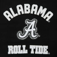 Women's Pro Standard  Black Alabama Crimson Tide Pearl Cropped Pullover Sweatshirt