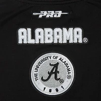 Women's Pro Standard Black Alabama Crimson Tide Rhinestone & Pearl Boxy Cropped T-Shirt