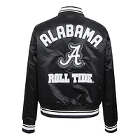 Veste à boutons-pression Pro Standard Black Alabama Crimson Tide Satin Pearl pour femme