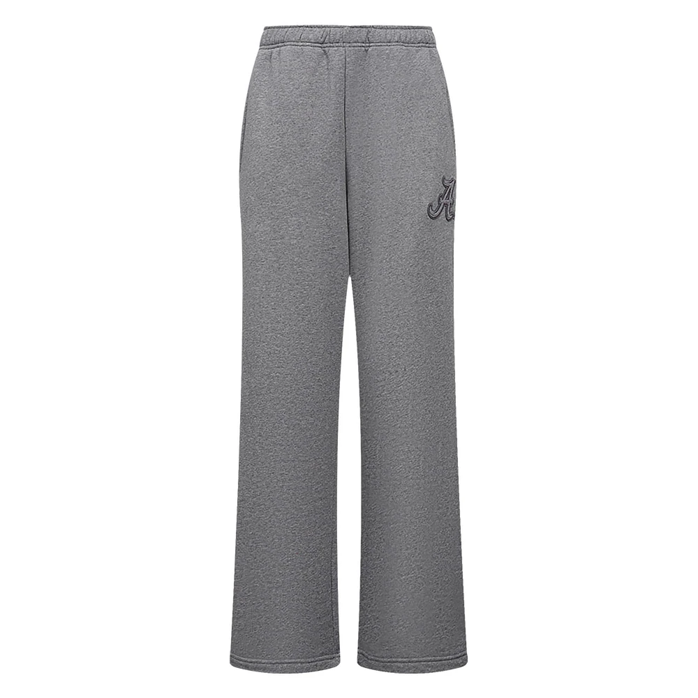 Pantalon de survêtement en polaire coupe décontractée Pro Standard Heather Charcoal Alabama Crimson Tide ton sur neutre pour femme