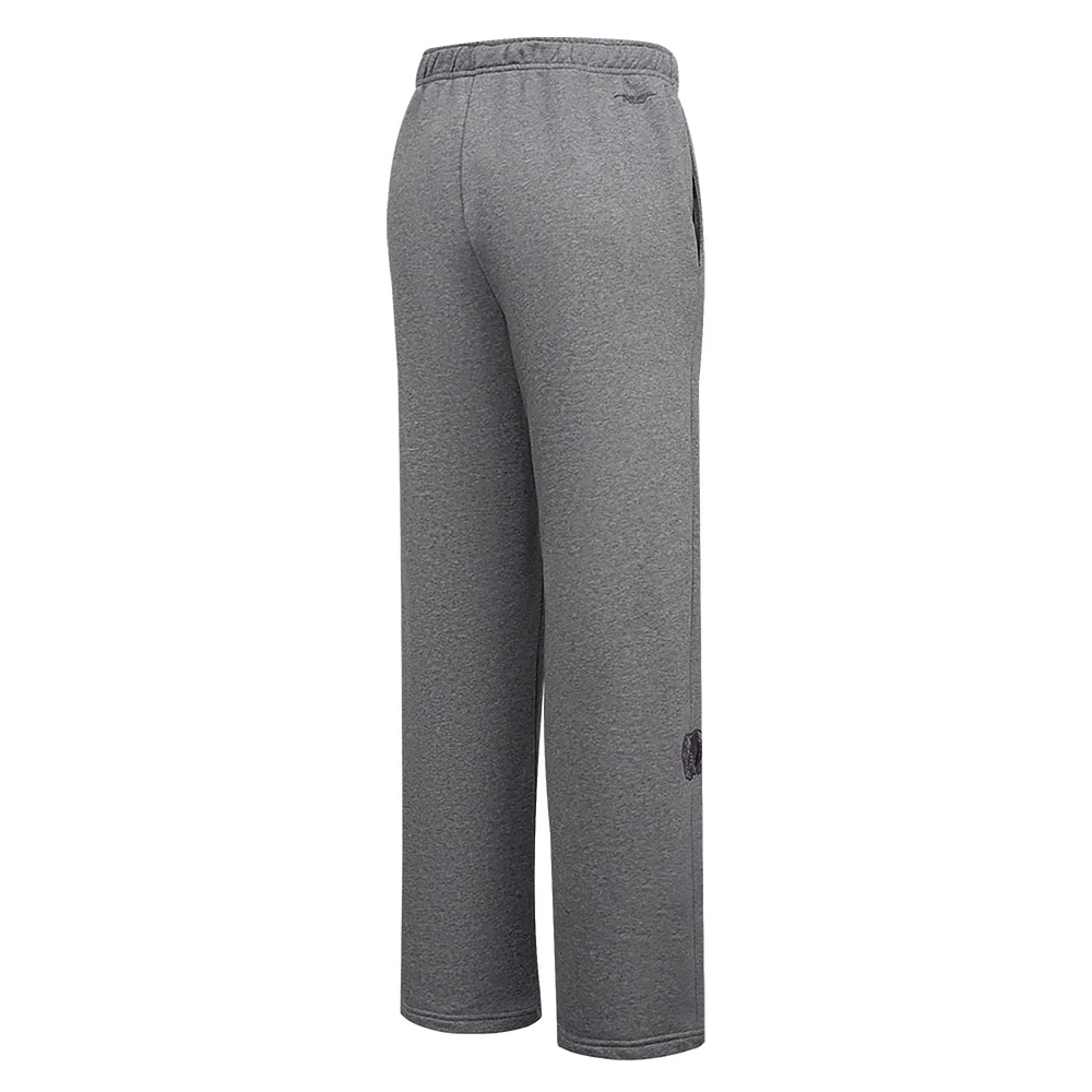 Pantalon de survêtement en polaire coupe décontractée Pro Standard Heather Charcoal Alabama Crimson Tide ton sur neutre pour femme