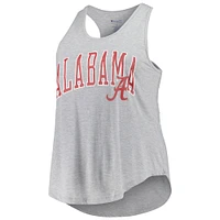 Women's Profile Heather Gray Alabama Crimson Tide Arch Logo Racerback Scoop Neck Tank Top