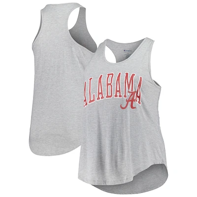 Débardeur à col rond et dos nageur pour femme Profile Heather Grey Alabama Crimson Tide Arch Logo