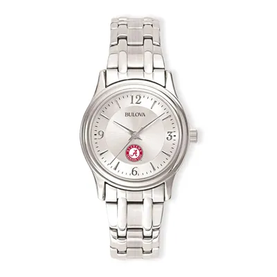 Alabama Crimson Tide Women's Stainless Steel Quartz Watch - Silver