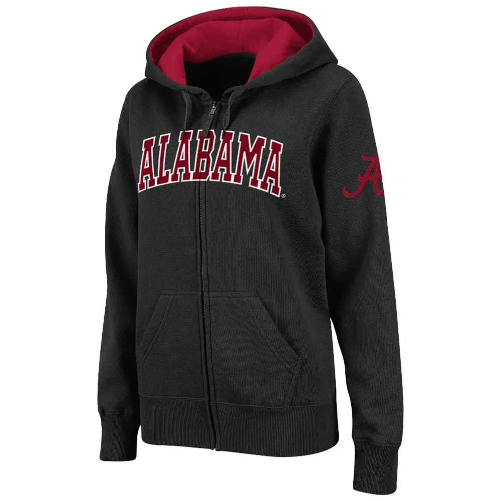 Women's Stadium Athletic Alabama Crimson Tide Arched Name Full-Zip Hoodie