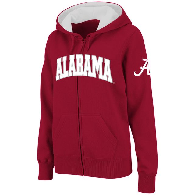 Sweat à capuche entièrement zippé Stadium Athletic Crimson Alabama Tide pour femme