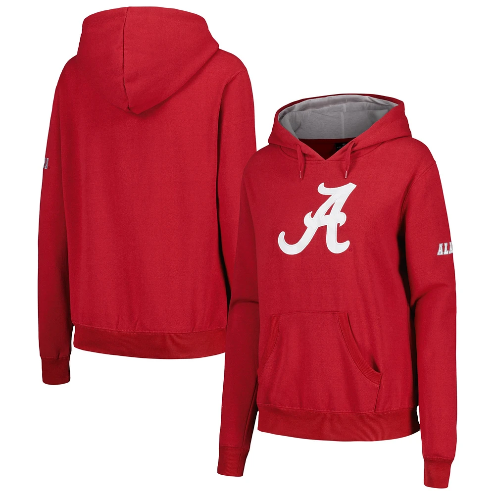 Sweat à capuche gros logo Stadium Athletic Crimson Alabama Tide pour femme