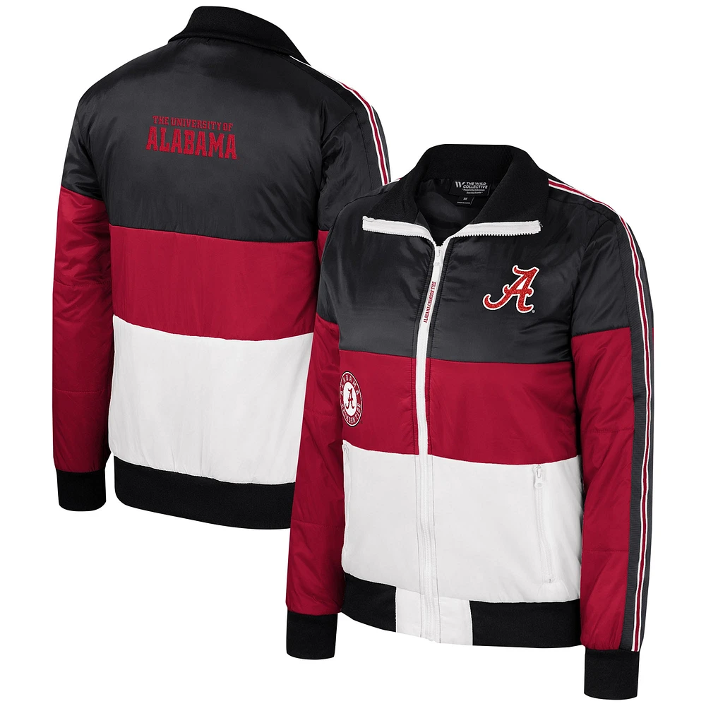 Veste matelassée entièrement zippée The Wild Collective Crimson Alabama Tide pour femme