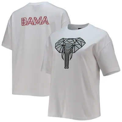 Alabama Crimson Tide The Wild Collective Women's Camo Boxy Graphic T-Shirt - White