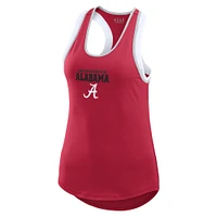 Women's WEAR by Erin Andrews Crimson Alabama Tide Open Hole Razorback Tank Top