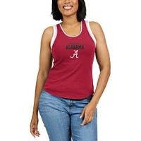 Women's WEAR by Erin Andrews Crimson Alabama Tide Open Hole Razorback Tank Top