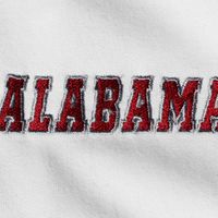 Women's White Alabama Crimson Tide Big Logo Pullover Sweatshirt