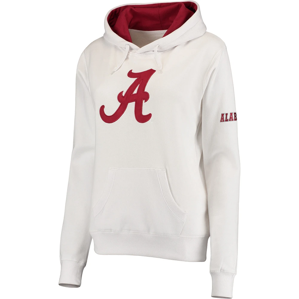 Sweat-shirt à gros logo Alabama Crimson Tide blanc pour femme