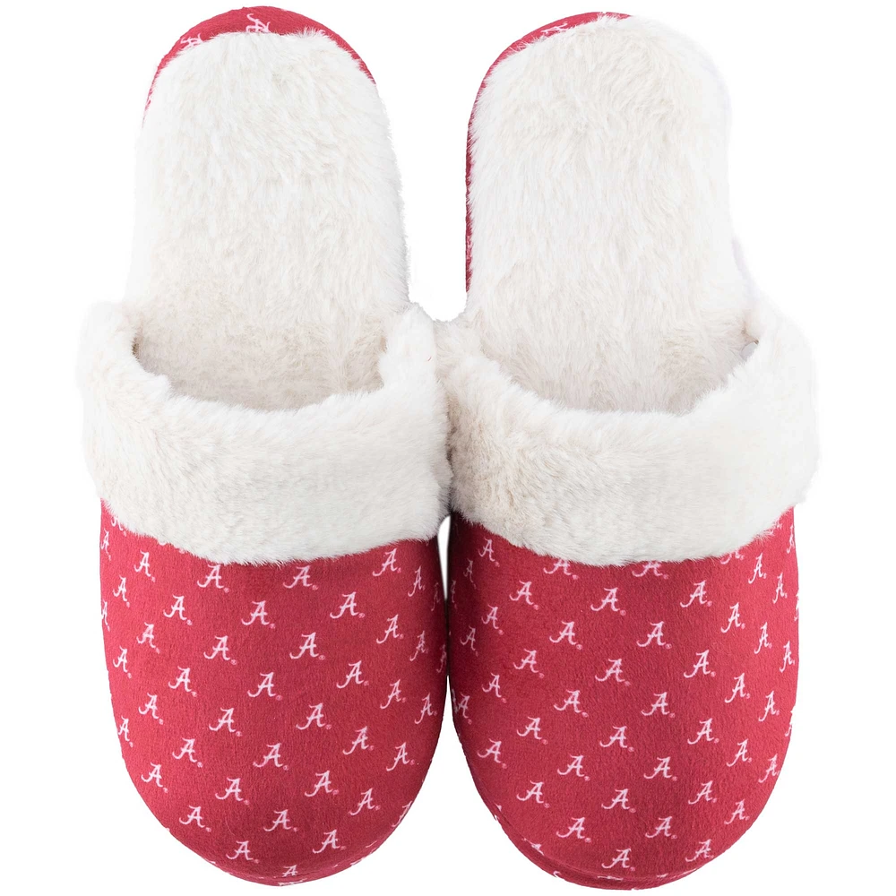 Chaussons en fausse fourrure ZooZatz Alabama Crimson Tide pour femmes