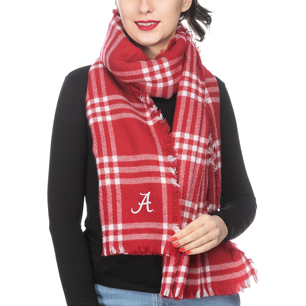 Écharpe de couverture à carreaux ZooZatz Alabama Crimson Tide pour femme