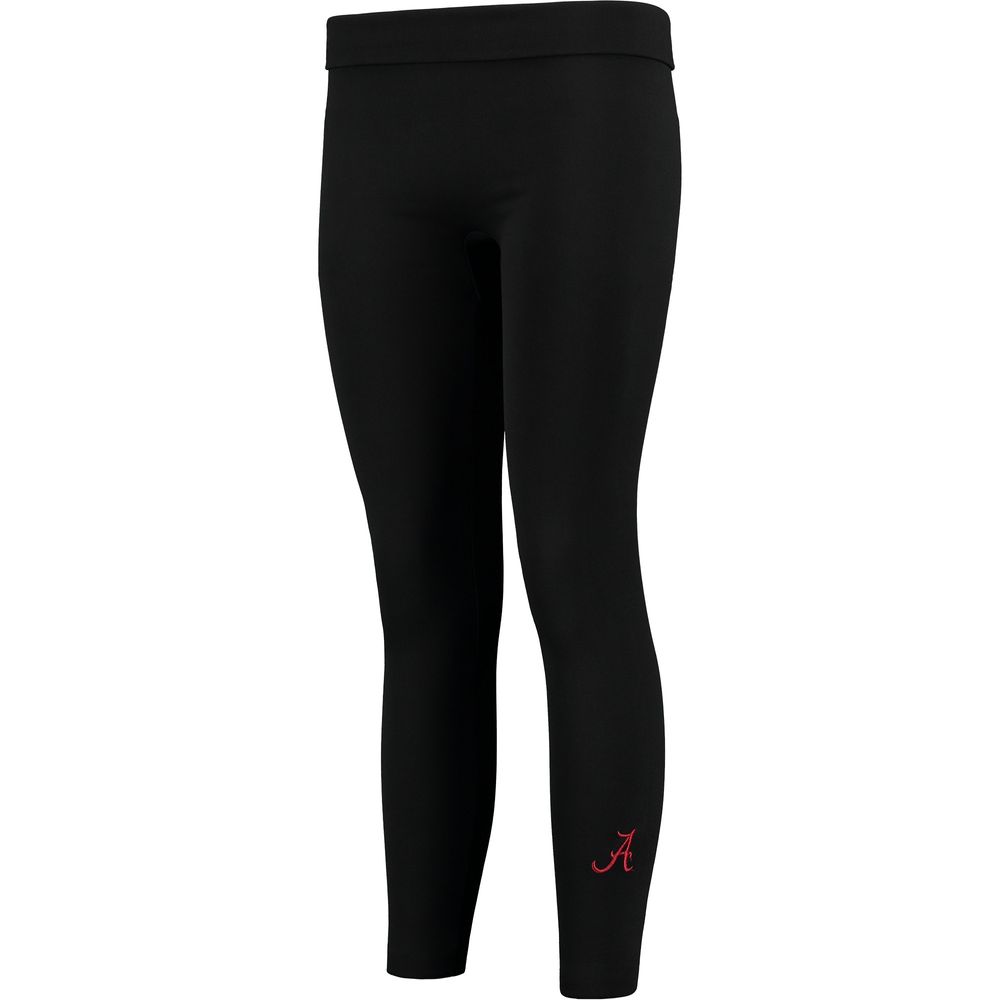 Women's ZooZatz Black Alabama Crimson Tide Fleece Leggings