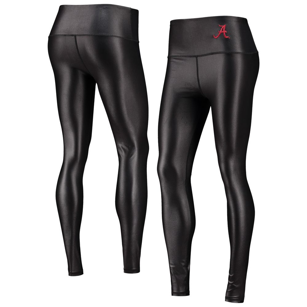 Women's ZooZatz Black Alabama Crimson Tide Shine Liquid Leggings