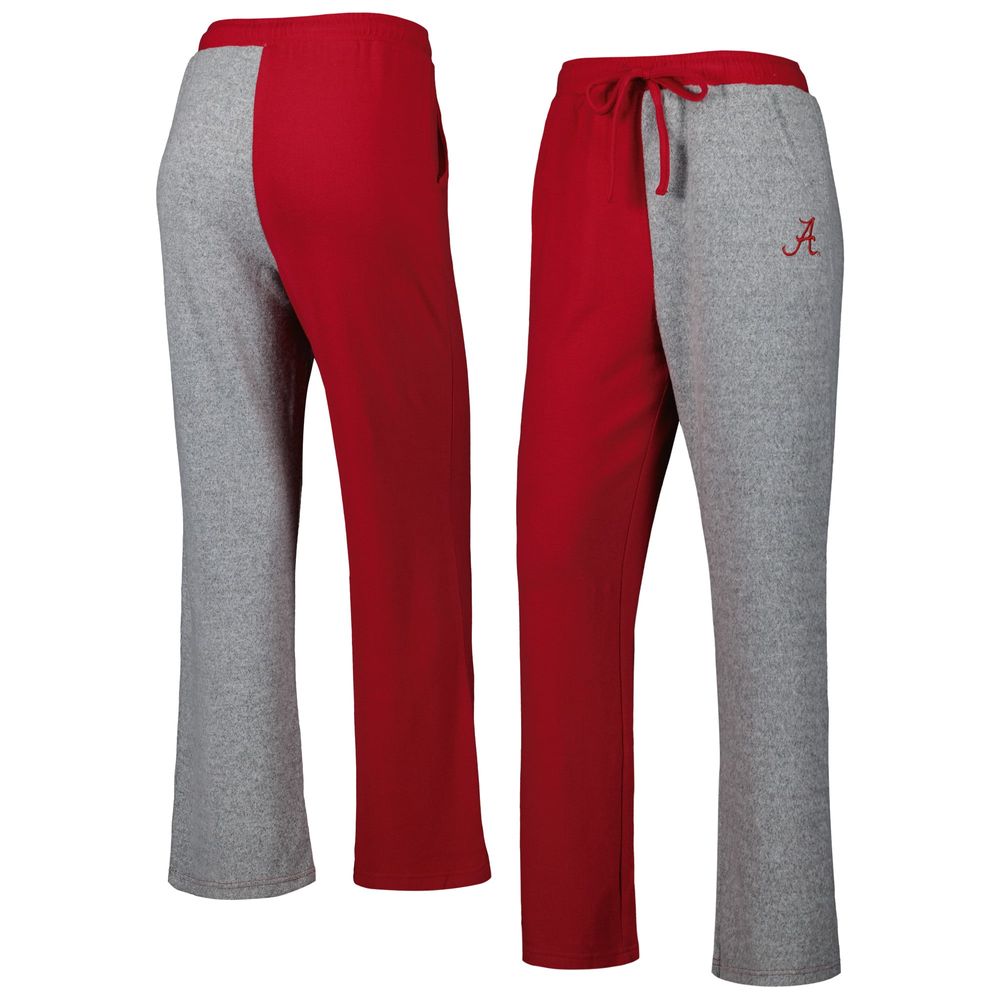 Women's ZooZatz Crimson/Gray Alabama Crimson Tide Colorblock Cozy Tri-Blend Lounge Pants