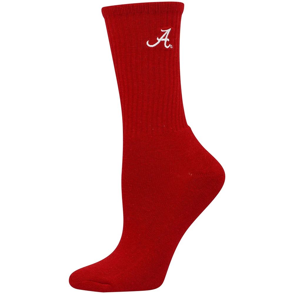 Lot de 2 paires de chaussettes courtes ZooZatz Crimson/White Alabama Crimson Tide pour femmes