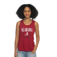 Women's ZooZatz Crimson Alabama Tide Everyday Tri-Blend Tank Top