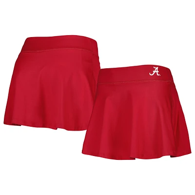 Jupe-short fluide ZooZatz Crimson Alabama Tide pour femmes