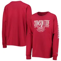 Champion de la jeunesse Crimson Alabama Tide Basketball T-shirt à manches longues