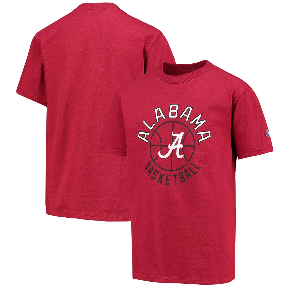 Champion de la jeunesse Crimson Alabama Tide T-shirt basket-ball