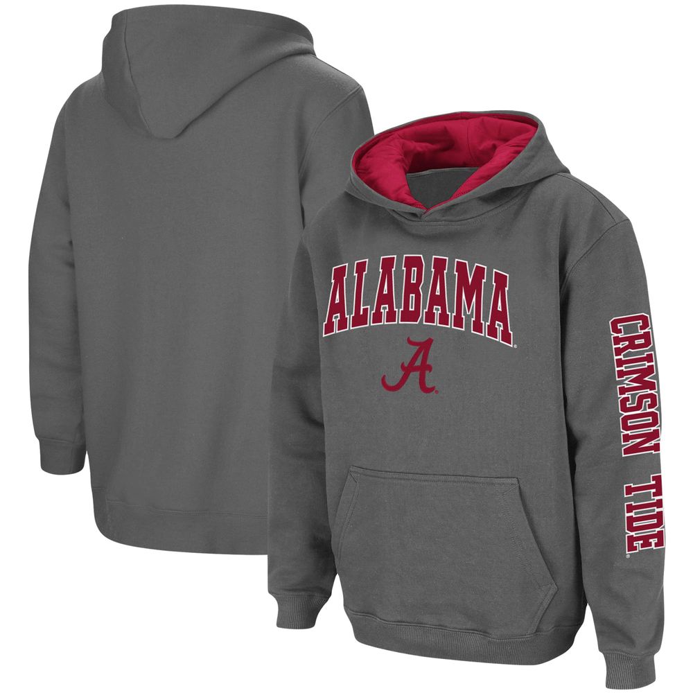 Youth Colosseum Charcoal Alabama Crimson Tide 2-Hit Team Pullover Hoodie