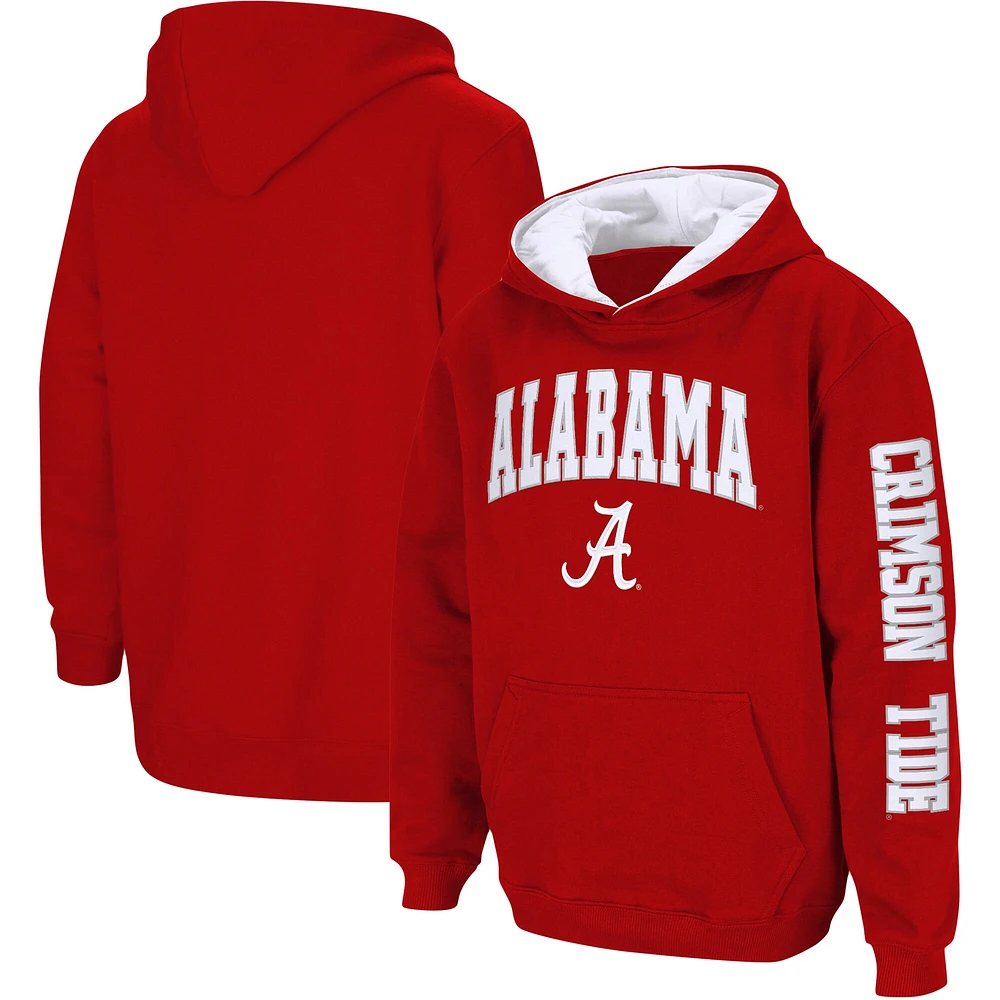 Sweat à capuche Colosseum Crimson Alabama Tide 2-Hit Team pour jeune