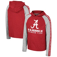 Youth Colosseum Crimson Alabama Tide Ned Raglan Long Sleeve Hooded T-Shirt