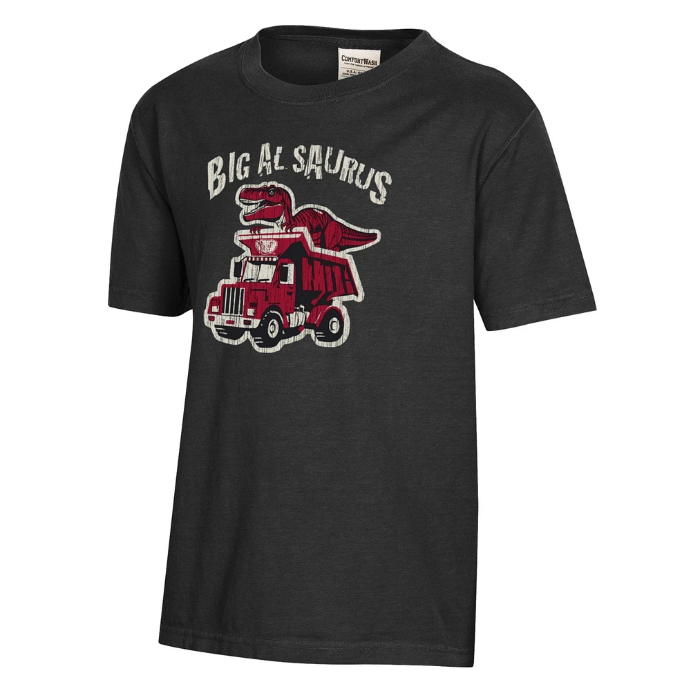 T-shirt de camion Dino ComfortWash pour jeunes, noir, Alabama Crimson Tide