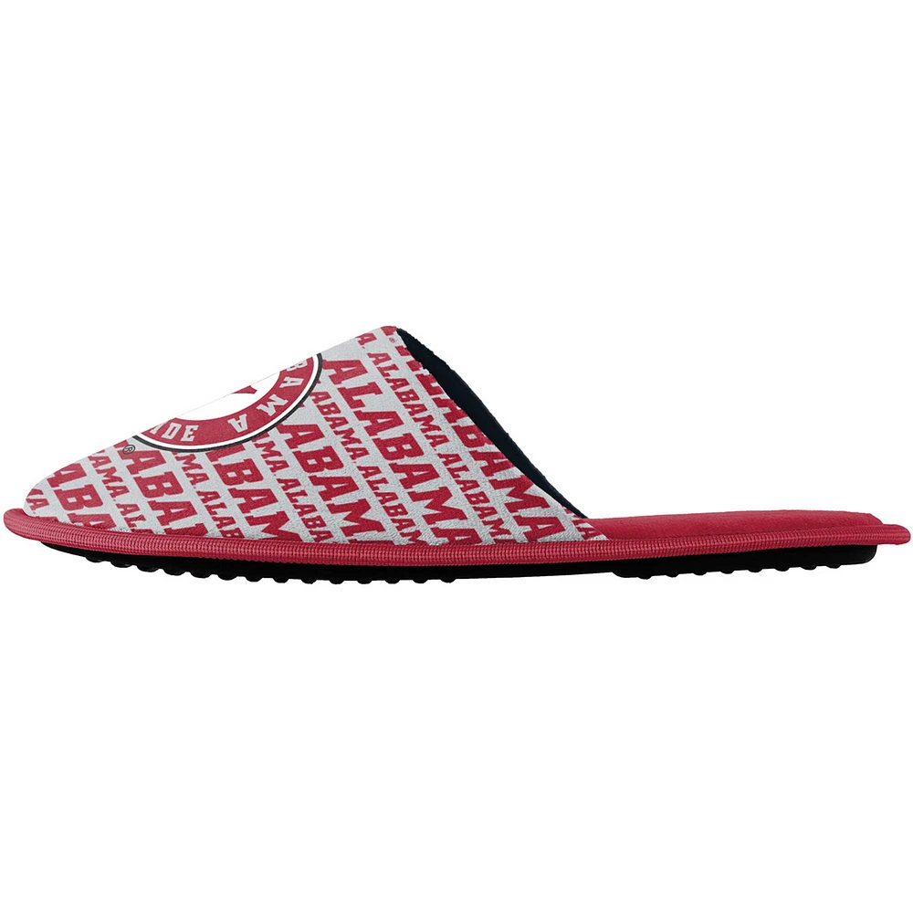 Chaussons FOCO Alabama Crimson Tide Scuff Wordmark pour jeune