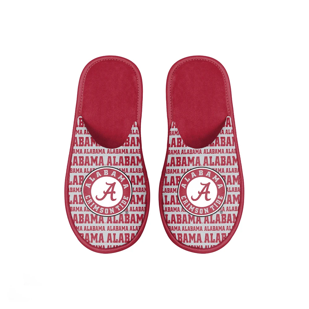 Chaussons FOCO Alabama Crimson Tide Scuff Wordmark pour jeune