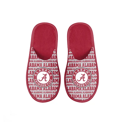 Chaussons FOCO Alabama Crimson Tide Scuff Wordmark pour jeune