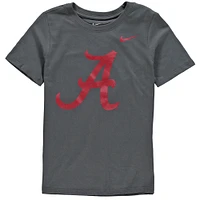 Youth Nike Anthracite Alabama Crimson Tide Cotton Logo T-Shirt