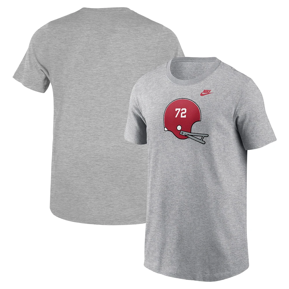 T-shirt pour casque Nike Alabama Crimson Tide jeune, gris chiné