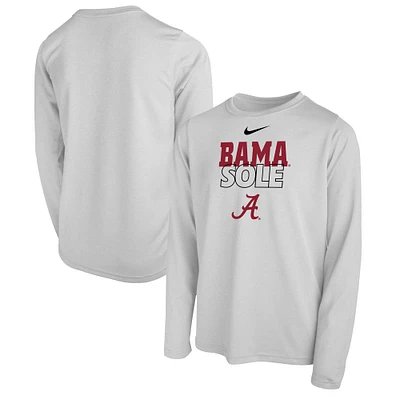 T-shirt Nike Alabama Crimson Tide 2023 On Court Sole Bench pour jeune, blanc