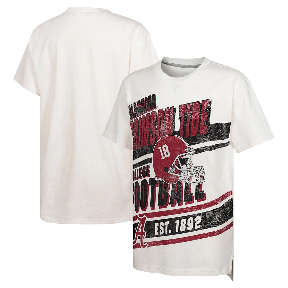 T-shirt surdimensionné blanc Alabama Crimson Tide Let's Get Loud de Youth Outerstuff