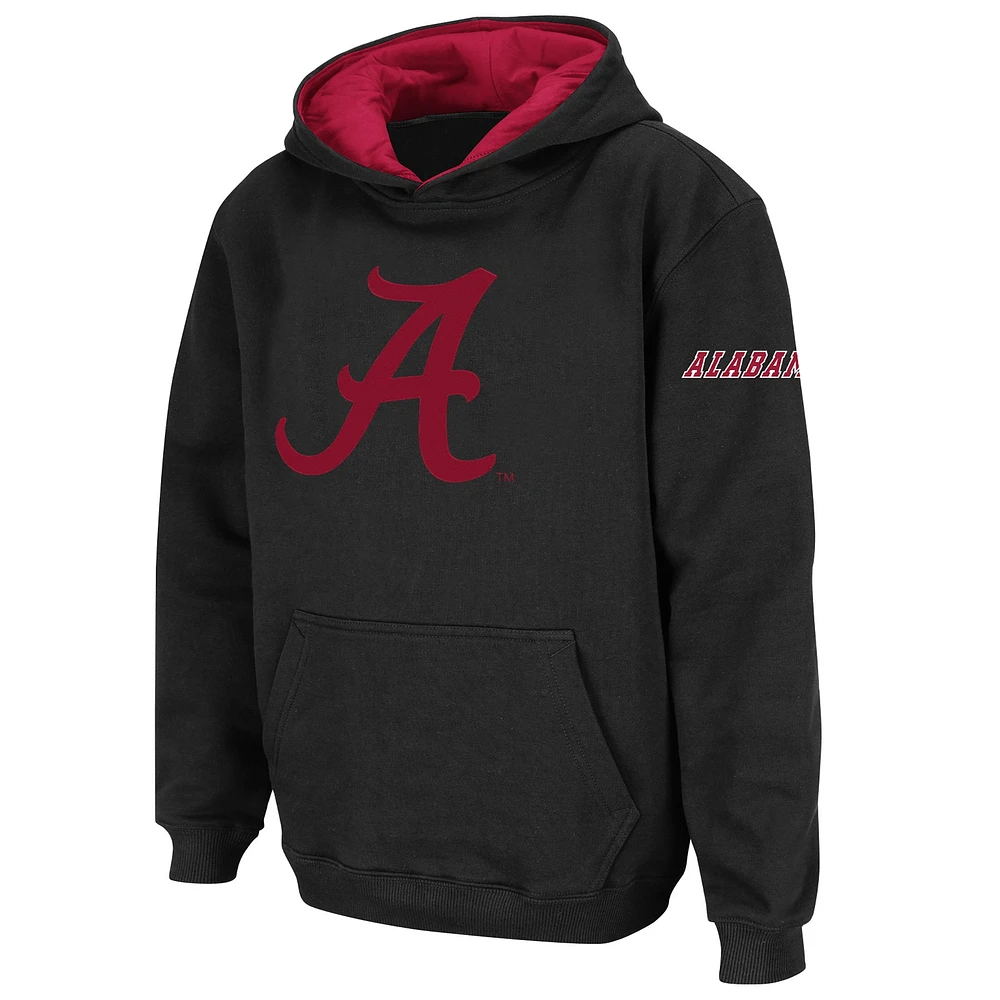 Sweat à capuche gros logo Alabama Crimson Tide Stadium Athletic noir pour jeune