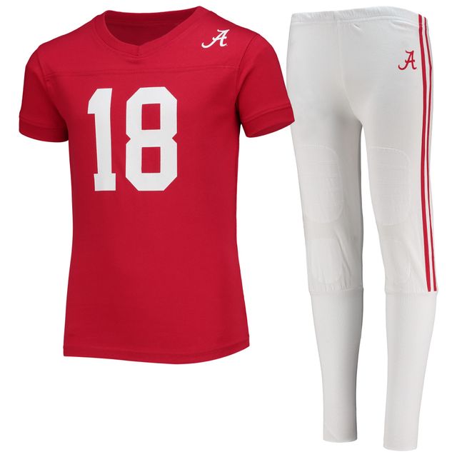 Ensemble de nuit T-shirt et pantalon football Wes & Willy Crimson Alabama Tide pour jeunes