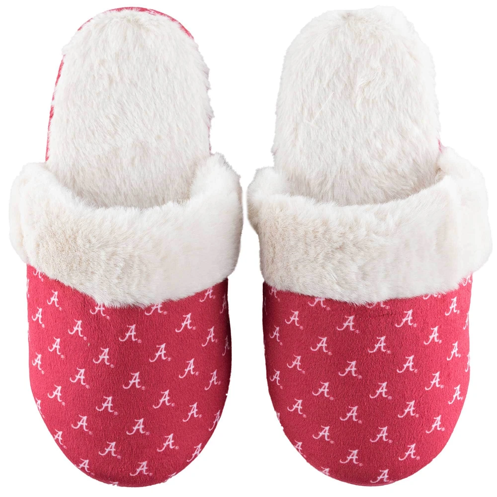 Youth ZooZatz Alabama Crimson Tide Faux Fur Slippers