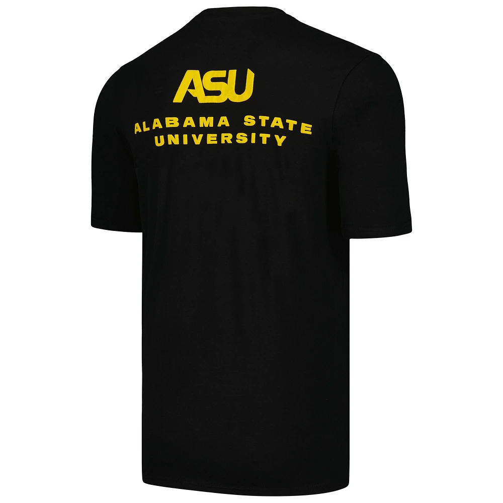 Men's FISLL Black Alabama State Hornets Applique T-Shirt