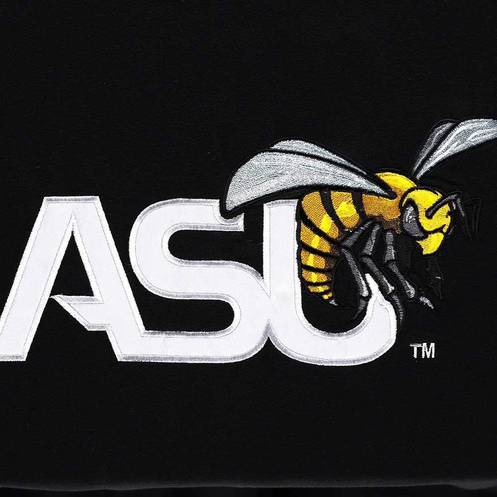 T-shirt noir appliqué FISLL pour hommes, Alabama State Hornets