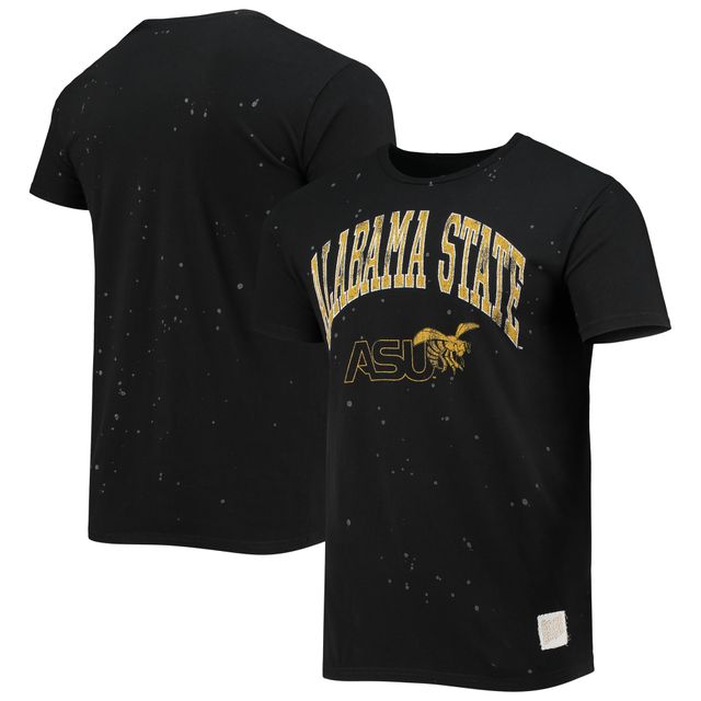 T-shirt à l'eau de javel pour hommes Original Rétro Marques Black Alabama State Hornets