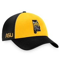 Men's Top of the World Black/Gold Alabama State Hornets Origins Trucker Adjustable Hat