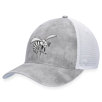 Men's Top of the World Gray/White Alabama State Hornets Slate Trucker Adjustable Hat