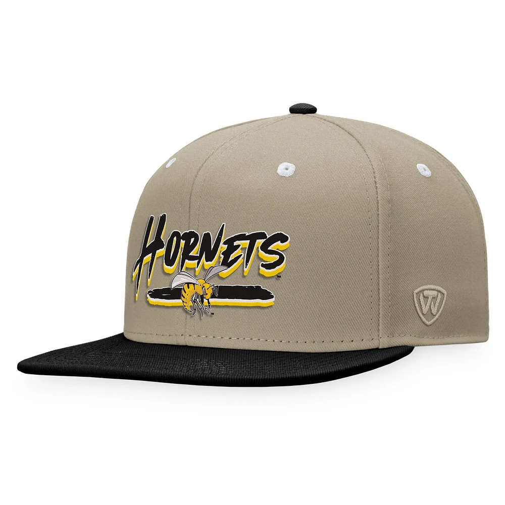 Casquette Snapback Top of the World pour hommes kaki/noir Alabama State Hornets Land